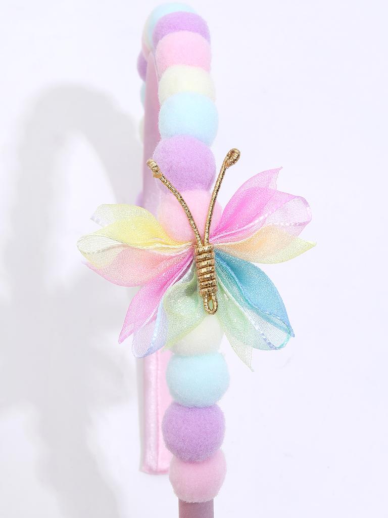 Fashion Glitter Star Headbands For Girls Rainbow Lace Hair Bnads Cute Butterfly Shape Hiar Hoop Children Party Hair Accessories