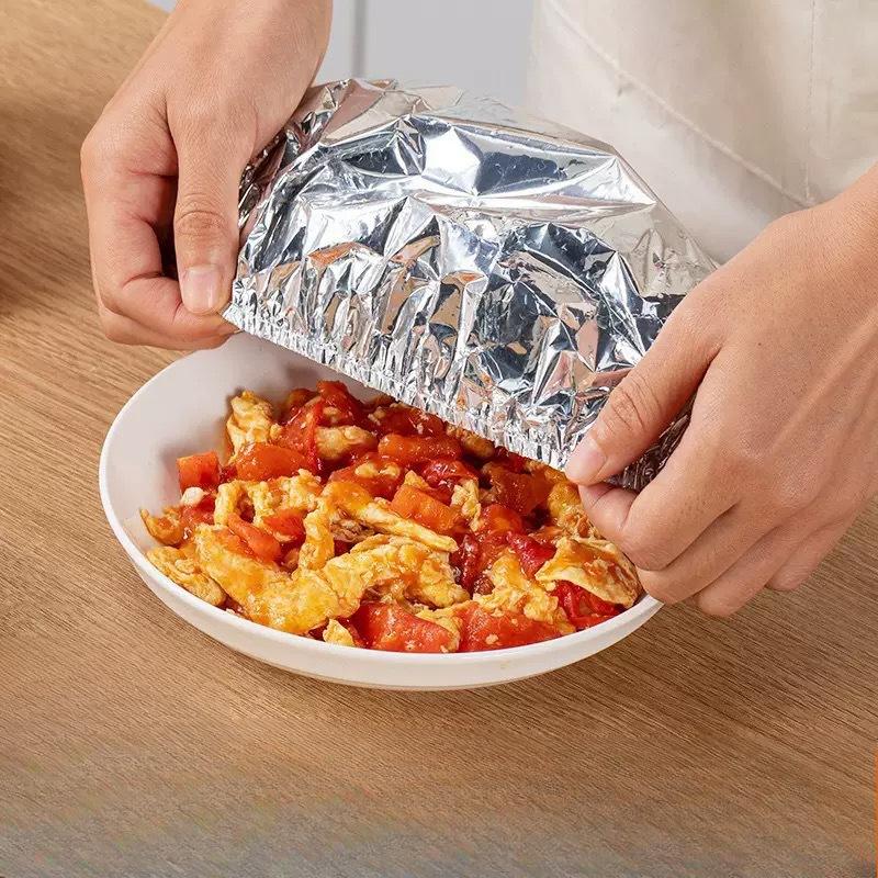 Многоразовые крышки из алюминиевой фольги для хранения продуктов с ребристым краем - Мультиупаковка
