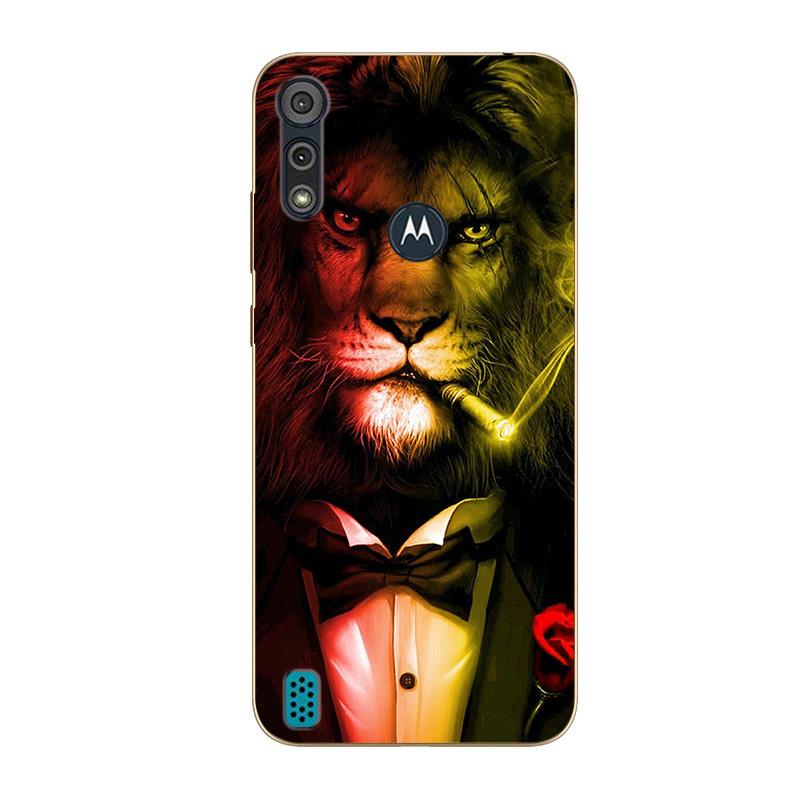 For Motorola Moto E6S 2020 Case Shockproof Soft Silicone TPU Back Cover For Moto E6S 2020 E6i Phone Cases E 6S Case Cute Cartoon