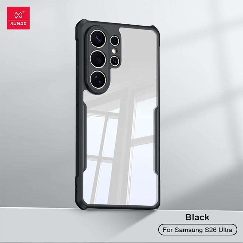 For Samsung Galaxy S26 Ultra Case XUNDD Magnetic Airbags Shockproof Transparent PC+TPU Camera Protection Cover for S26 Ultra