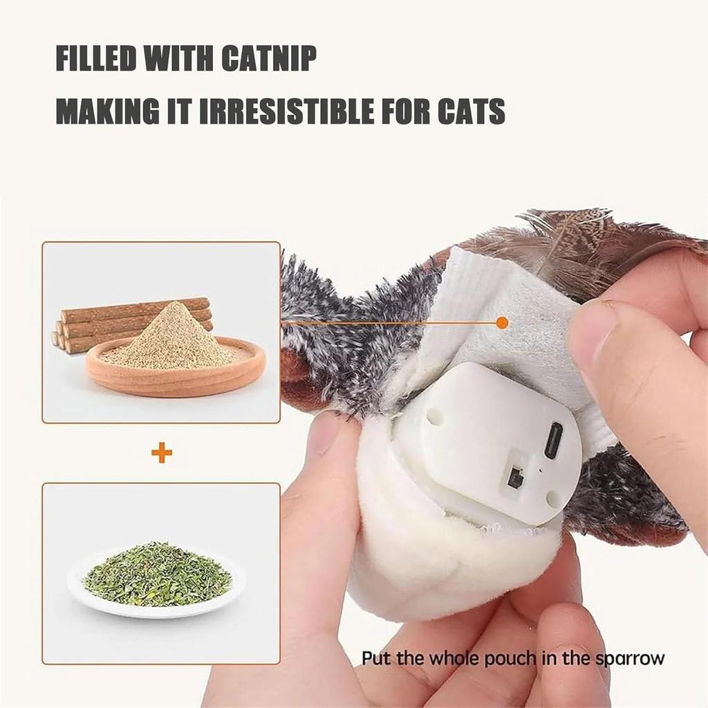 Электрическая имитация птицы, перезаряжаемая плюшевая игрушка, забавный питомец, интерактивная опора