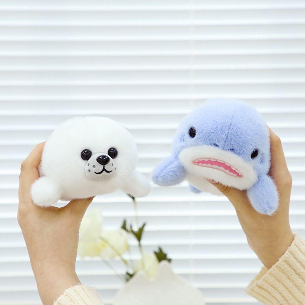 Fluffy Simulation Stuffered Whale Doll Soft Marine Animal Stuffed Doll  Home Decor