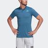 Adidas Однотонная теннисная рубашка-поло с принтом логотипа Gameset, мужские топы, синие HB9137