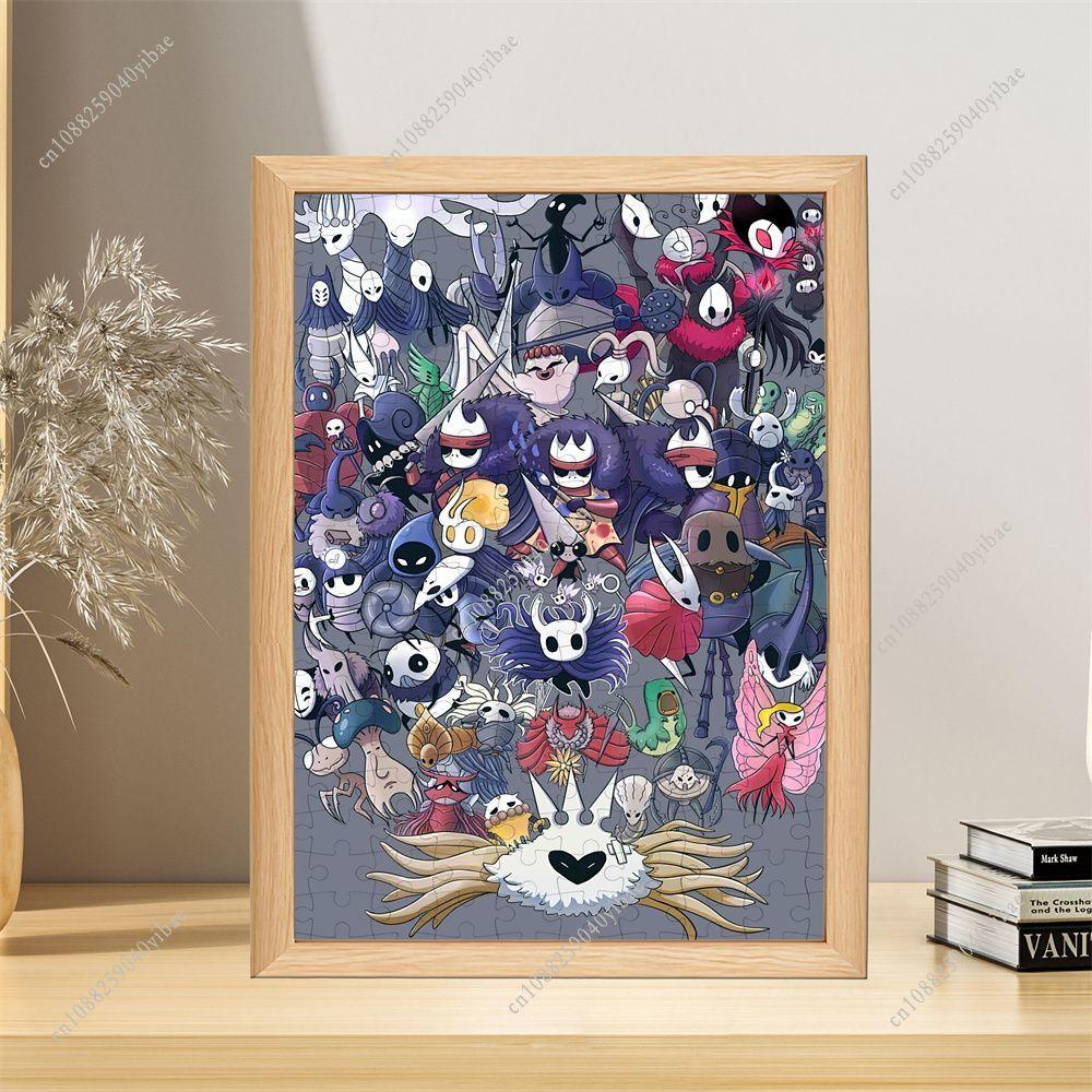 Пазл Hollow Knight с рамкой - 50 деталей Мультяшная игра Пазл Периферийный подарок для друга Фанатов 10x15см