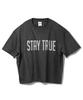 PRINOAR Укороченная футболка с коротким рукавом Stay True - Угольный