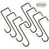 8 Pcs Iron Fence Hooks Patio Fence Hangers for Hanging Plants Planters Bird Feeders Light Hanger