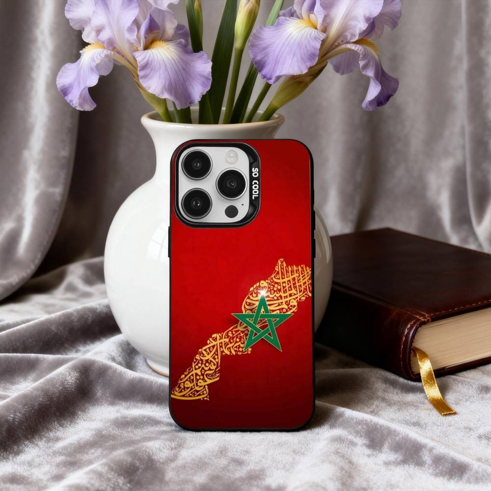 M-Марокко-C M-Марокко F-Флаг Чехол для телефона Для iPhone17,16,15,14,13,12,11 Plus,Pro Max Черный Конфетный серебристый чехол для телефона
