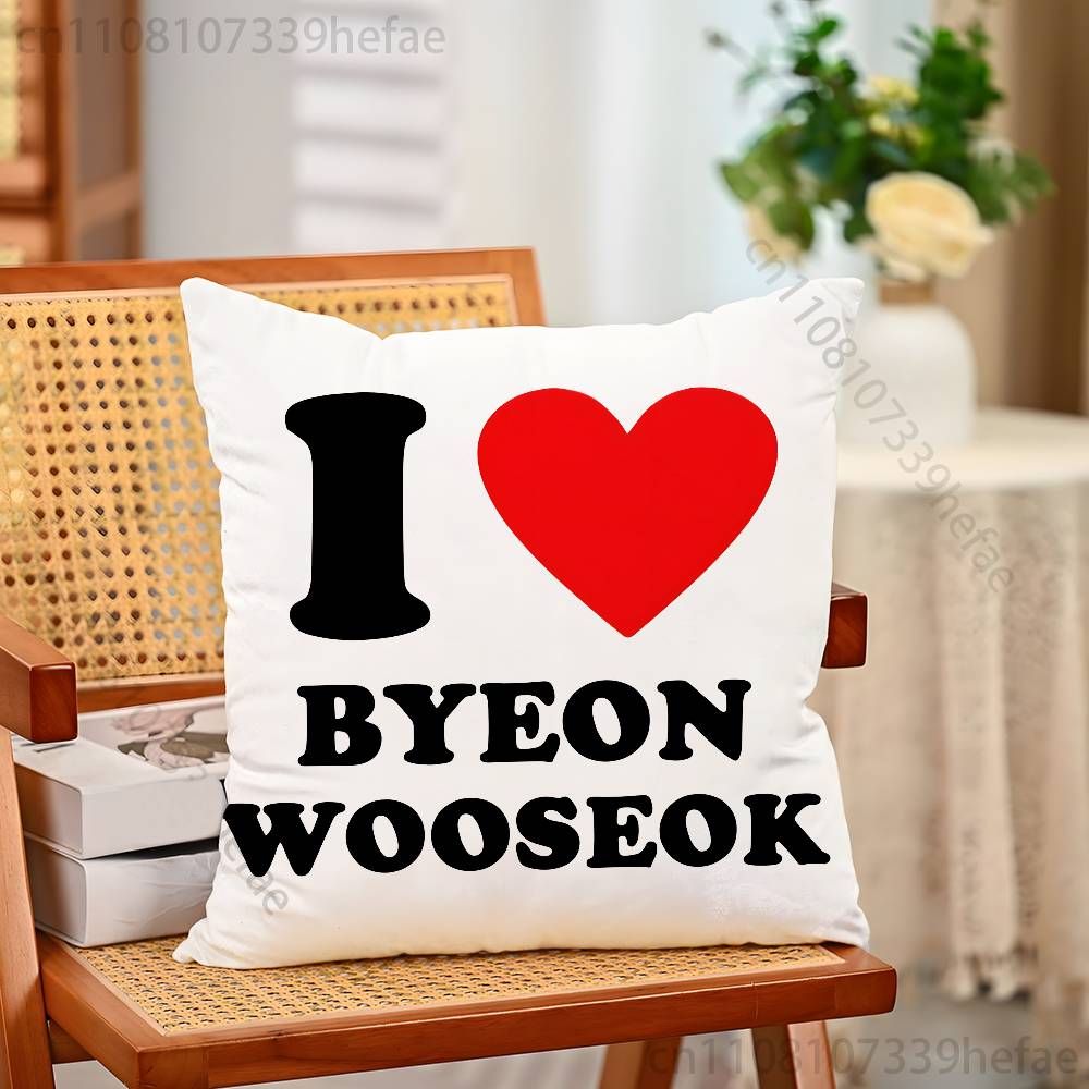BByeon WWoo Seok Pillow Cases for Bedroom Living Room Sofa Home Decor Polyester Cushion Cover with Zipper