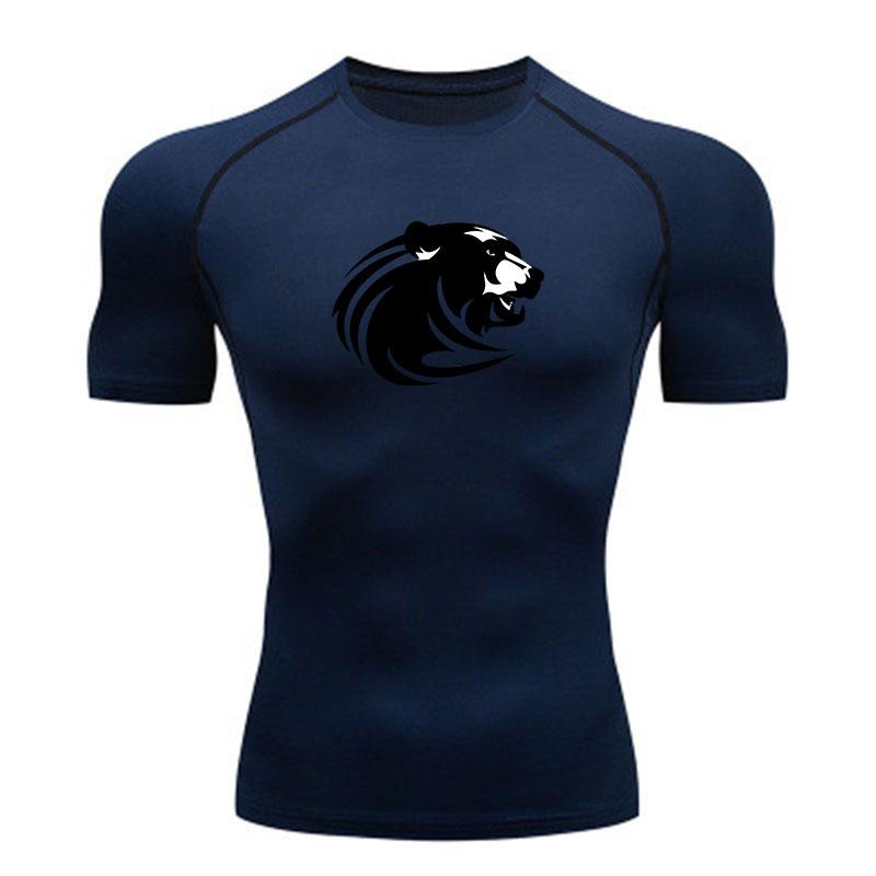 Men's Breathable Compression Athletic T-Shirt, Stylish Bear