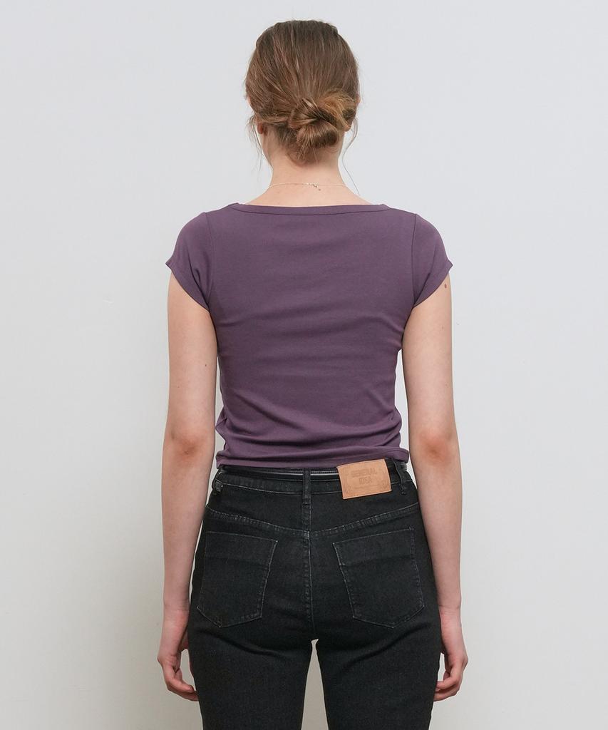 GENERALIDEA Daily Short Sleeve V-Neck T-Shirt [Purple] / Gf1Lts513