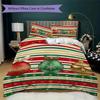 Stockings Celebration Pattern Bedding uilt Set uilt Cover Pillowcase Home Decoration Birthday Gift (1 * duvet cover + 2 * pillowcase without core)_XIA