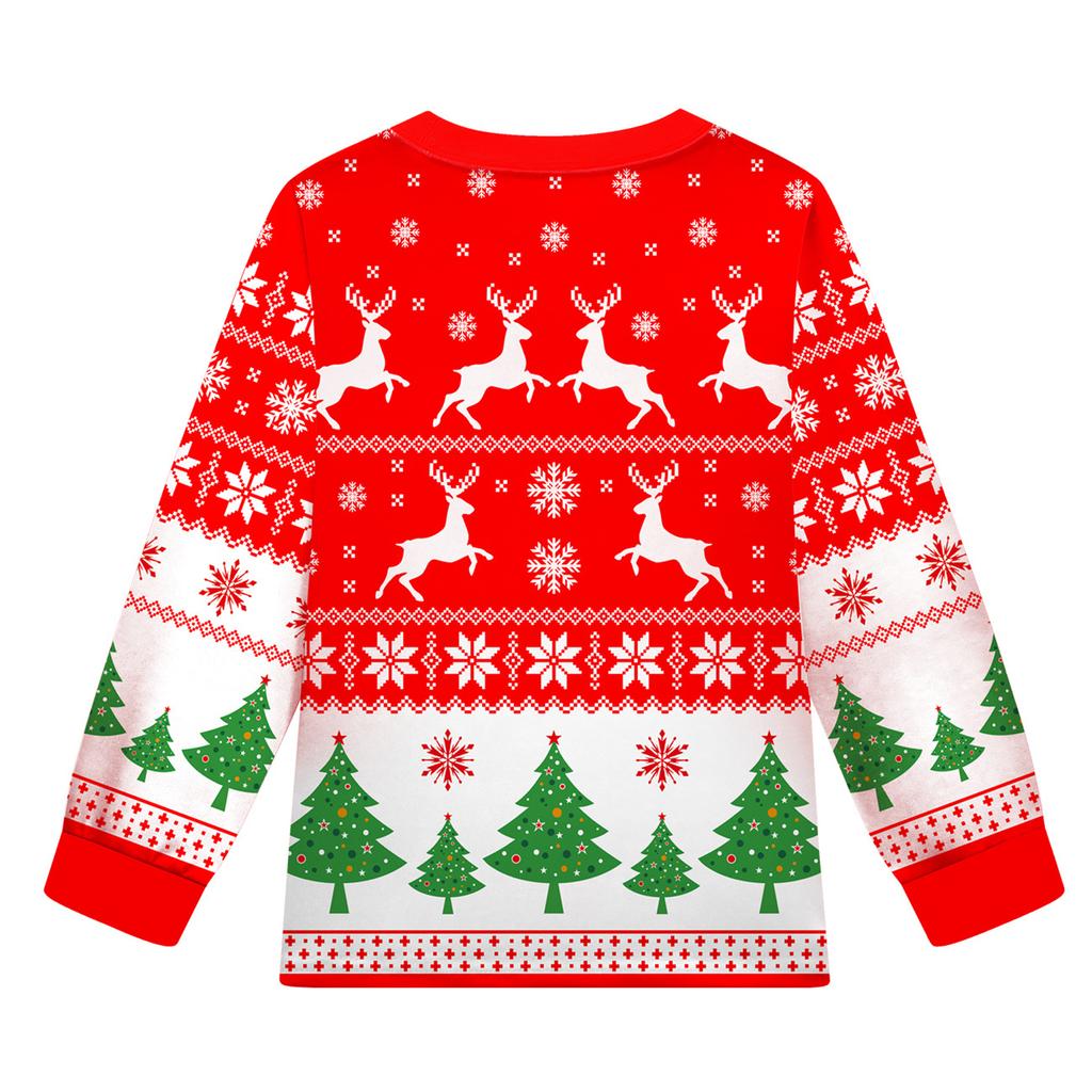 Детский модный костюм юбка топ с круглым вырезом и длинными рукавами брюки