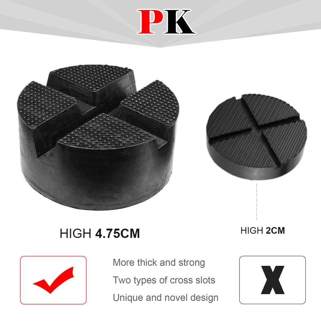 Rubber Car Lift Jack Stand Pad Slotted Floor Frame Rail Adapter Protector Jackiing Tool Thickened Antislip Adaptor Support Pads