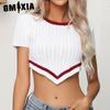 Women's Fashion Casual Solid Color Print Summer Spring Short Sleeve O-Neck Knitted Short Sleeves