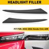2x Накладка-ресничка на фару Нижняя заглушка-наполнитель Для Honda Civic 2022-2024