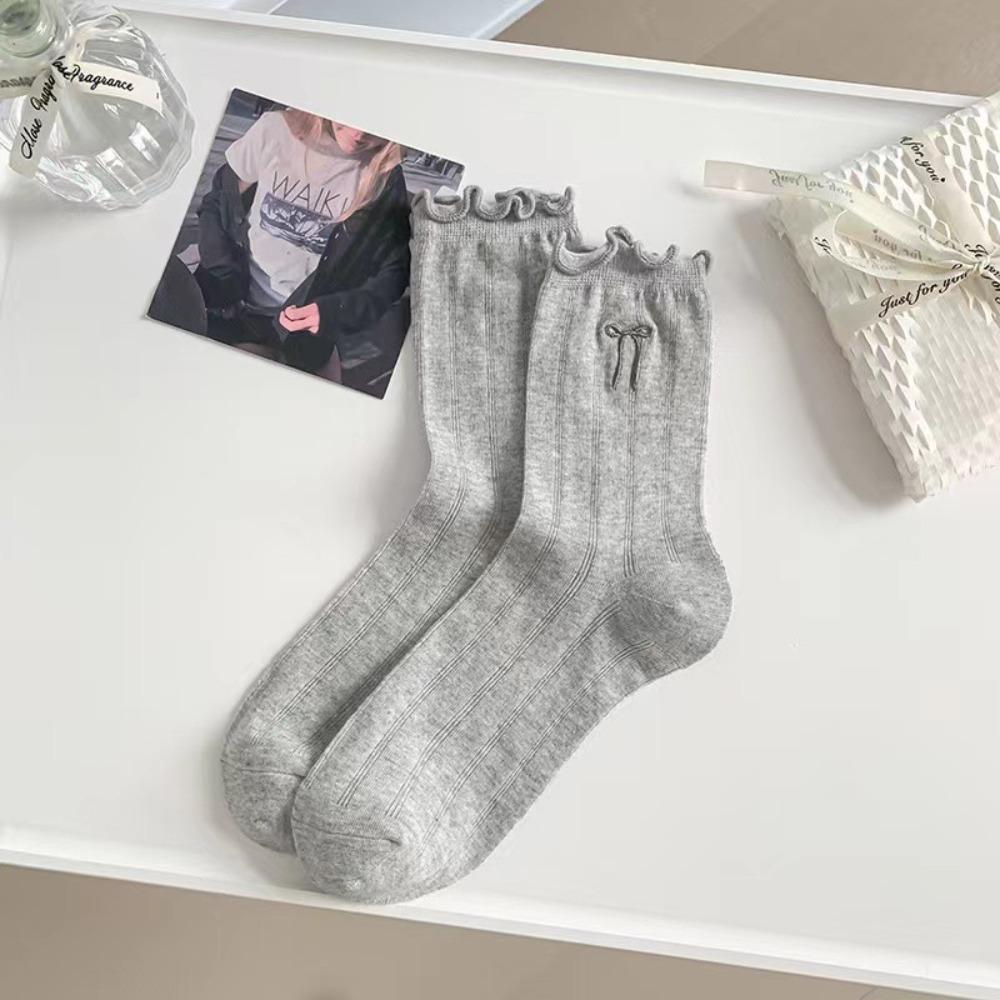 Sweet Bow Lace Hollow Socks Lolita Style Short Crew Socks New Anklets Socks  for Spring Summer