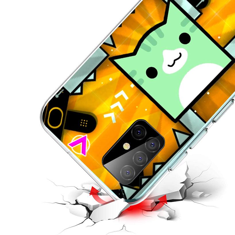 Чехол для телефона Geometry Dash для Samsung Galaxy A17 A16 A15 A14 A13 A57 A56 A55 A54 A53 A37 A36 A35 A34 A33 A26 A25 A24 A23 Gal