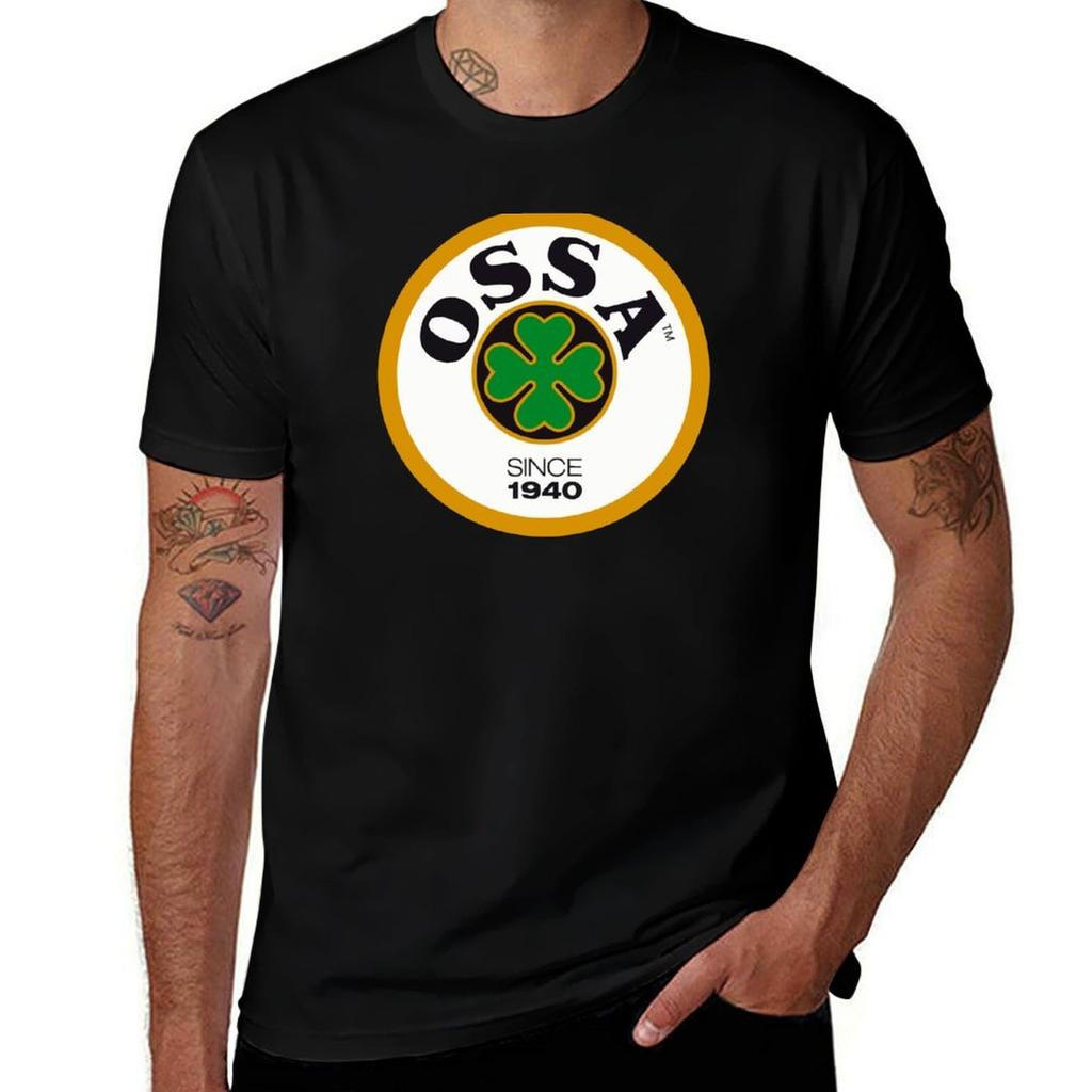 OSSA Motorcycles T-Shirt Daily Work Short Sleeve Top
