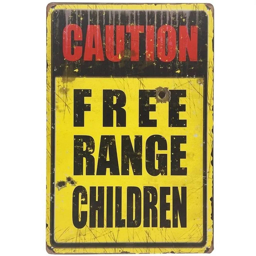 HD Metal Tin Sign Vintage Funny Warning  Restricted Area Wall Decor Retro Gun Zombie Radiation Sign for Home Bar Garage Man Cav