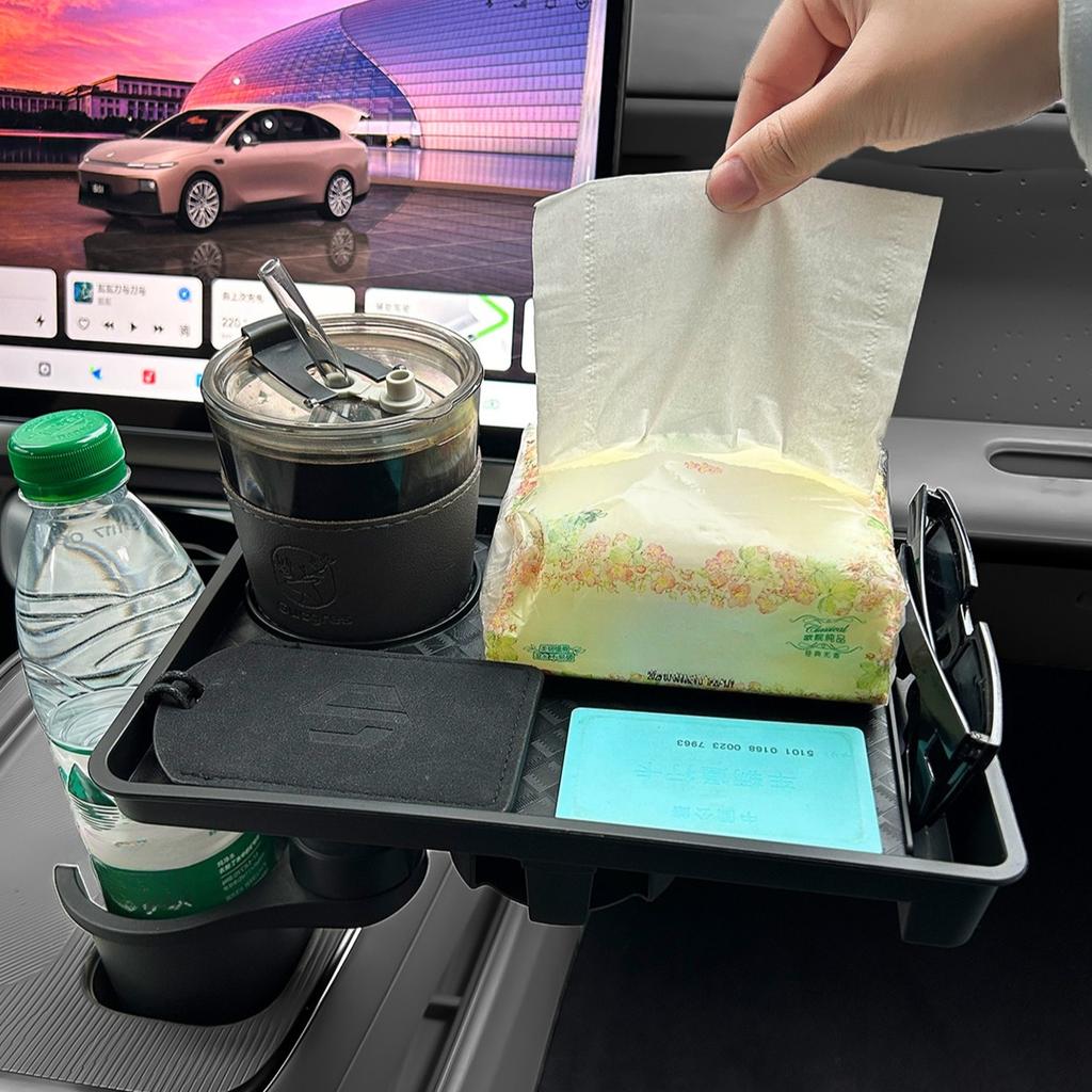 For Leapmotor B05 Lafa 5 2026 Dual Cup Holder Tray Car Mounted Storage Organizer Rack Car Interior Accessories
