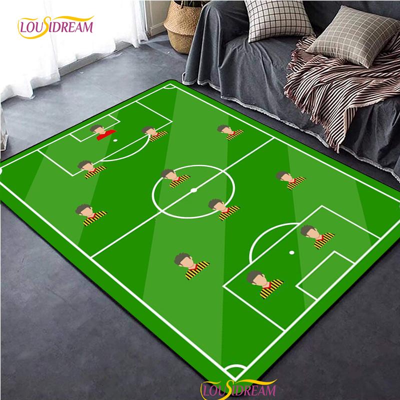 Персонализированный ковер для американского футбольного поля, коврик для декора гостиной, спальни, детский, кухонный, ванный, нескользящий коврик для пола, альфомбра