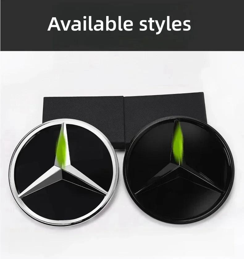 AABGZ1 The front grille star logo badge mirror bottom 3D ABS logo for Mercedes-Benz W205 W176 W212 W218 C117 CLA GLA CLS GLC class