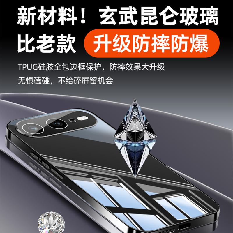 Применимо к чехлу для мобильного телефона Honor 600pro honor600 супер версия ледяной кристалл стеклянная крышка 500/400 противоударный всесторонний p