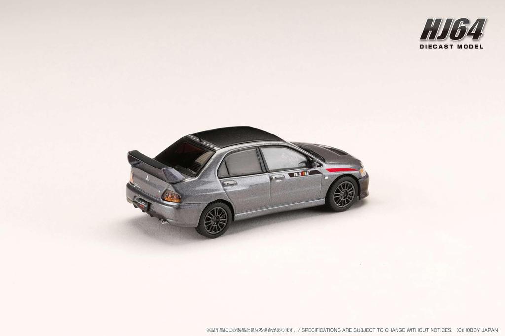 Mitsubishi Lancer Evolution 9 MR GSR JDM Custom с моделью двигателя Medium Purpleish Gray Mica 1/64
