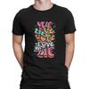 Creative We Live We Love We Lie  Writing T-Shirt Men Crew Neck Pure Cotton Blue Cat Elf Short Sleeve Tee Shirt Original Clothes