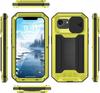 Heavy Duty Protective Aluminum Case for IPhone 18 Pro 17 16e 16 15 Plus 14 13 Pro Max Tough Cover Metal Stand Screen Protection