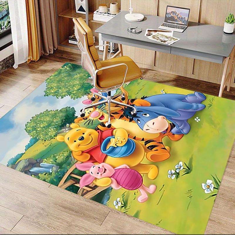 1pc Piglets Big Movie Adventure Carpet for Playroom Bedroom Living Room Sofa Home Decor,kids Game Area Rug Non-slip Floor Mat Y72919