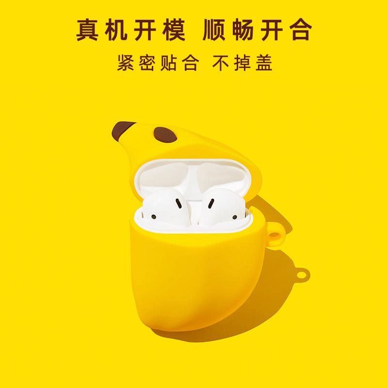 Защитный чехол для AirPods трехмерный желтый банан чехол для наушников AirPods Pro силиконовый мягкий чехол для bluetooth-гарнитуры