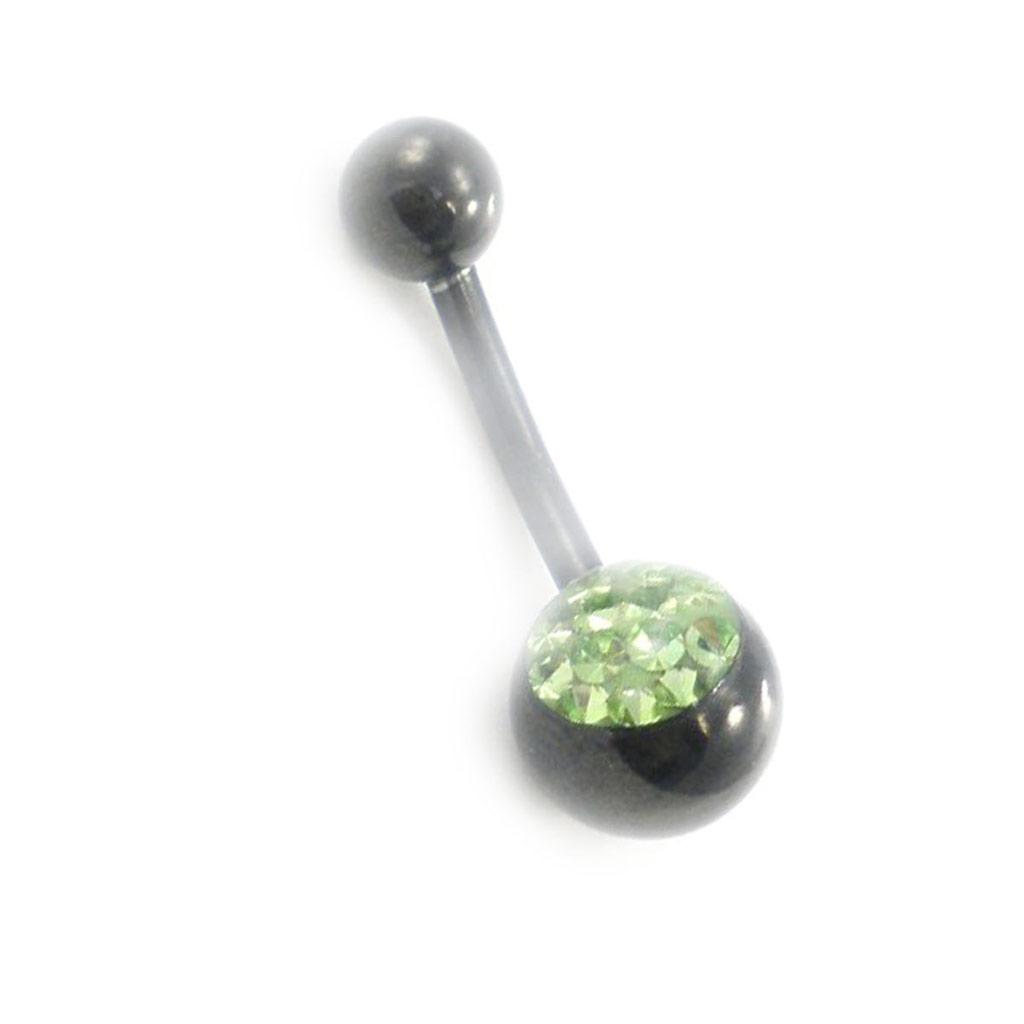 Les Trésors De Lily [I9486] - Зеленый пирсинг «Кристалл»