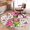 The Grinch Pattern Round Rug, Indoor/Outdoor Mat, for Picnic, Gameroom, Bedroom, Office, Living Room, Home Decor Carpet, Birthday Gift