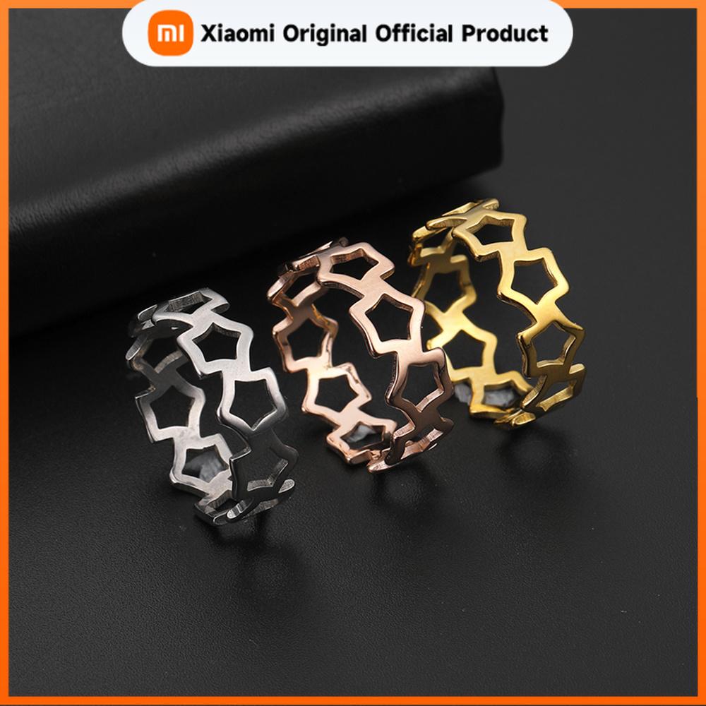 Xiaomi Skyrim Simple Cutout Pentagon Ring Women Elegant Stainless Steel Geometrical Casual Rings Jewelry Love Anniversary Birthday Gift