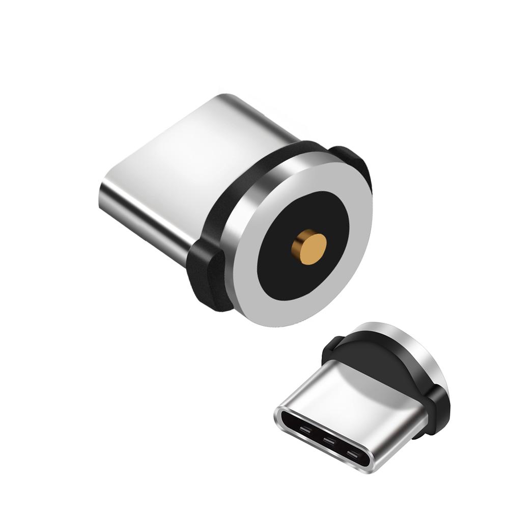 Круглый магнитный кабельный штекер Type C Micro USB C, 8-контактные вилки, адаптер для быстрой зарядки телефона, магнитный разъем Microusb Type-C для зарядного устройства