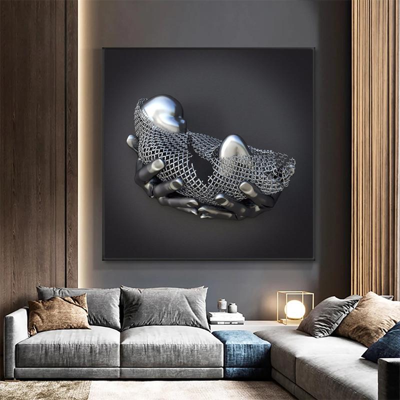 Абстрактная детская металлическая фигурка, статуя, холст, картины, постеры и принты, настенные художественные картинки для гостиной, украшения дома, Куадрос