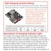 Usb Type-C 2A Lithium Battery Fast Charge Module Lithium Li-Ion 18650 3.7V 4.2V Battery Charger Board Dc-Dc Step Up Boost Module