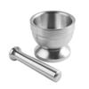 304 Stainless Steel Mortar And Pestle Garlic Spice Herbs Bowl Mill Tool