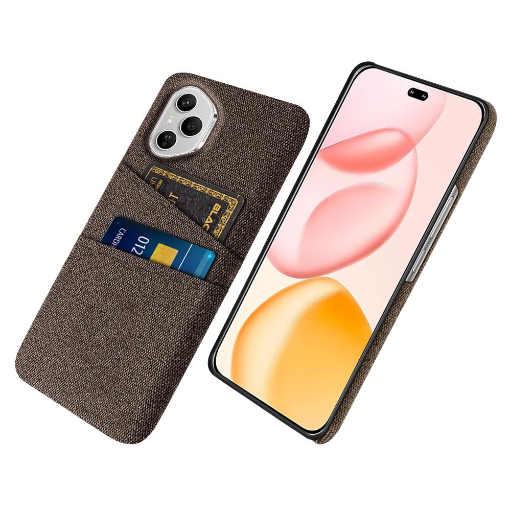 Для Honor 400 Pro 5G (Глобальный) Чехол Ткань+Твердый ПК Чехол для телефона с двойными слотами для карт