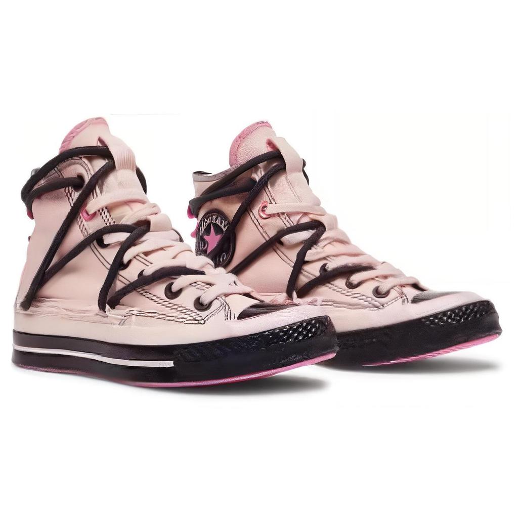 Converse 1970s Sweet Cool Color Block Double Laces High Top Canvas Shoes Unisex Sneakers Pink A09541C