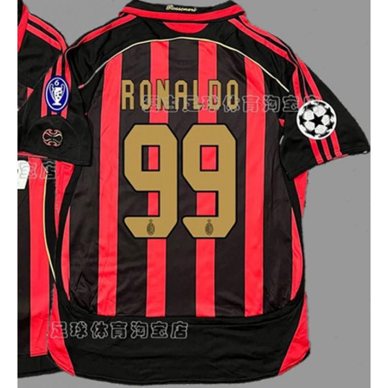 Retro Football Jerseys AC Milan Portugal Brazil National Team Soccer Vintage Shirts