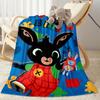 Bing's Colorful Adventure Blanket Soft Warm Cozy Perfect for Seaside Office Picnics for All Seasons Playful Design Birthday Christmas Gift Blanket