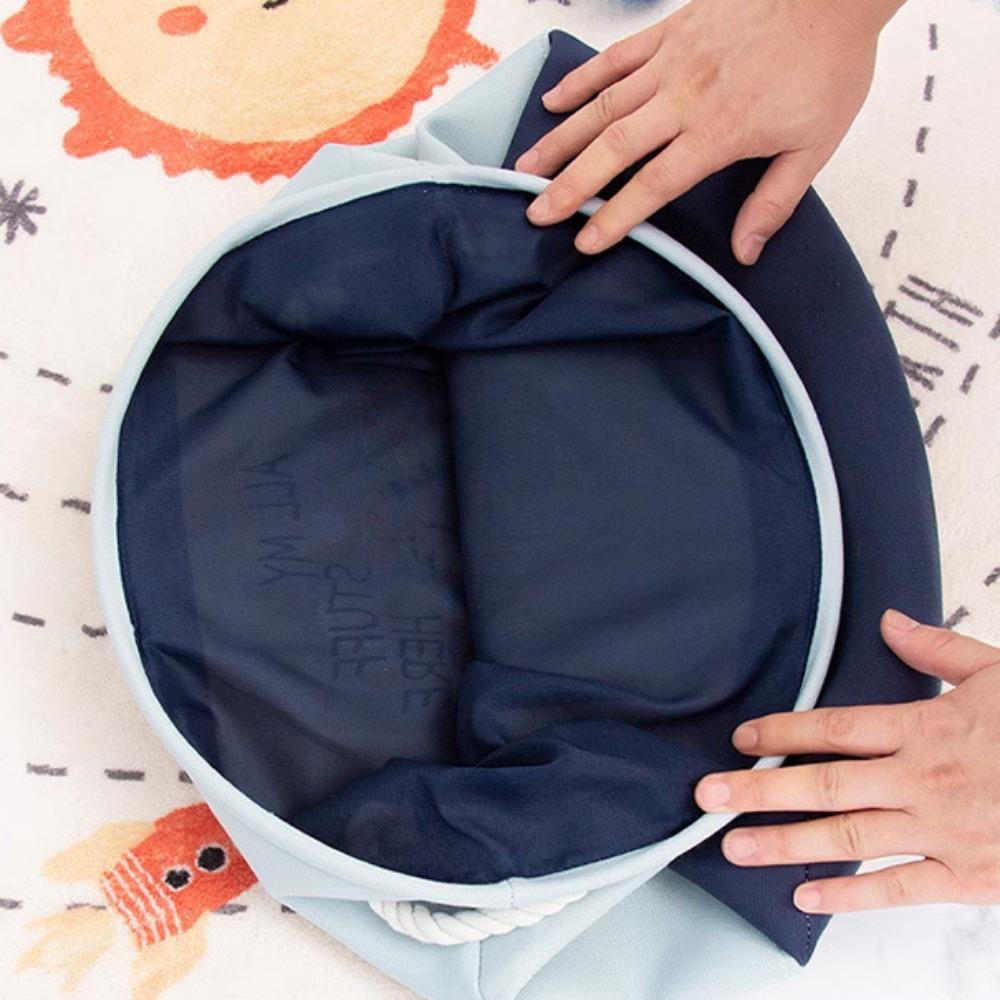 Корзина для хранения игрушек, складная тканевая сумка для хранения большой емкости, принт из мультфильма, утолщенная тканевая корзина для хранения вещей с завязками