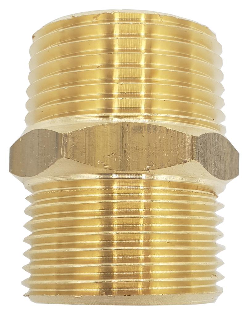 Nypel Mosiężny 1/2" Npt X 1/2" Bsp Gz/Gz, Amerykański Gwint