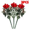 10/1 шт. Искусственная красная ягода, стебель с сосновыми иголками, искусственная сосновая шишка, ветка поддельного цветка, DIY, декор для дома, Рождества, вечеринки, свадьбы