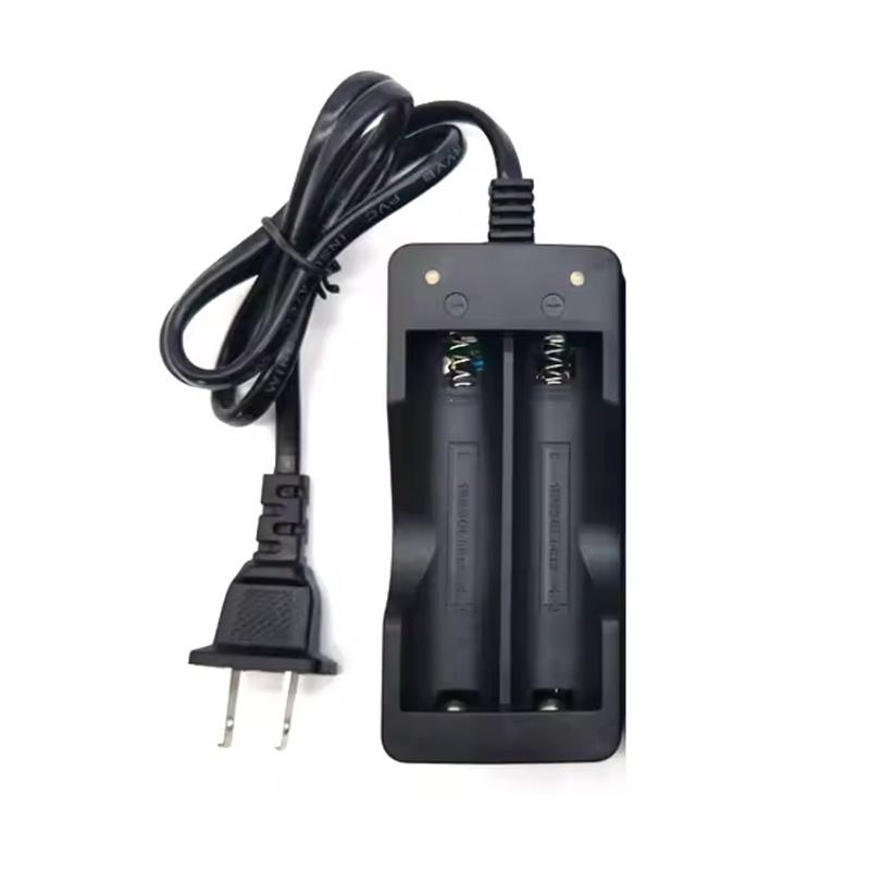 2 Slots 18650 Battery Charger EU Plug USB Independent Charging For 18650 14500 16340 26650 Rechargeable Lithium Battery Charger