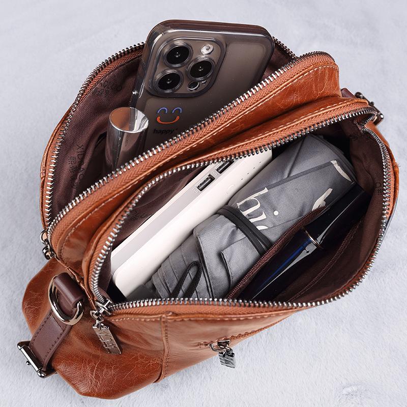 Женская сумка на плечо в стиле ретро, ​​портативная сумка-мессенджер с несколькими отделениями, большая вместительная сумка-мессенджер, менисковая сумка в Европе и Америке