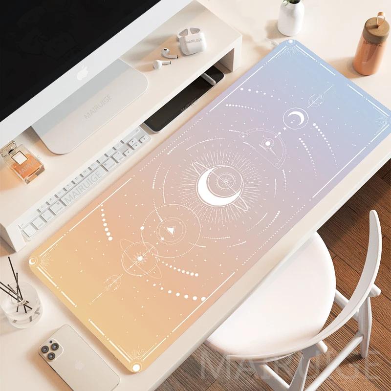 Большой Кавайный Фиолетовый Игровой Коврик для Мыши Фаза Луны Магия Celestia Коврики для Мыши Настольный Коврик Нескользящие Аксессуары для Стола для Ноутбука