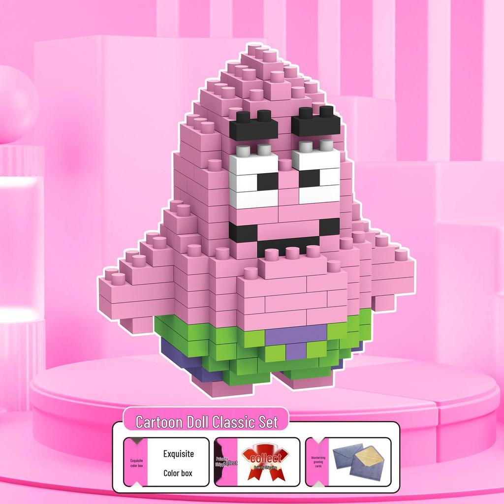 Мультяшные фигурки из микрочастиц, совместимые с LEGO - Детская развивающая игрушка-конструктор в слепой коробке, украшения
